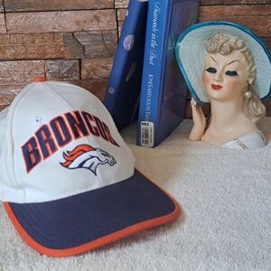 Broncos White and Navy Cap